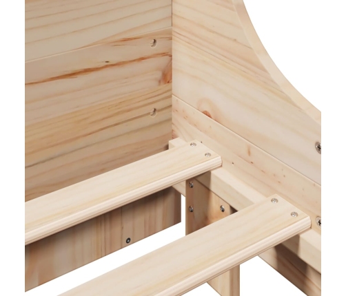 Estructura de cama sin colchón madera maciza de pino 180x200 cm