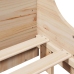 Estructura de cama sin colchón madera maciza de pino 180x200 cm