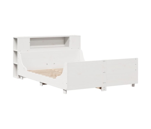 Estructura de cama sin colchón madera de pino blanca 150x200 cm