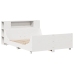 Estructura de cama sin colchón madera de pino blanca 150x200 cm
