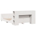 Estructura de cama sin colchón madera de pino blanca 150x200 cm