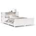 Estructura de cama sin colchón madera maciza blanca 120x190 cm