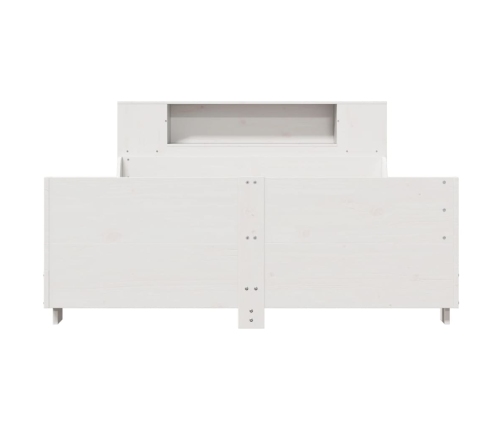 Estructura de cama sin colchón madera maciza blanca 120x190 cm