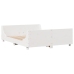 Estructura de cama sin colchón madera maciza blanca 120x190 cm