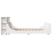 Estructura de cama sin colchón madera maciza blanca 120x190 cm