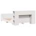 Estructura de cama sin colchón madera maciza blanca 120x190 cm