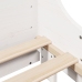 Estructura de cama sin colchón madera maciza blanca 120x190 cm