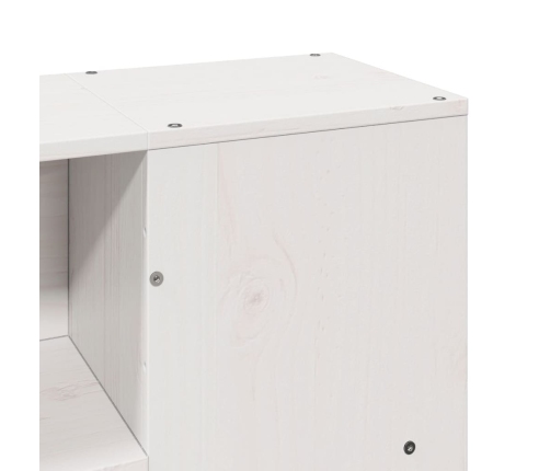 Estructura de cama sin colchón madera maciza blanca 120x190 cm
