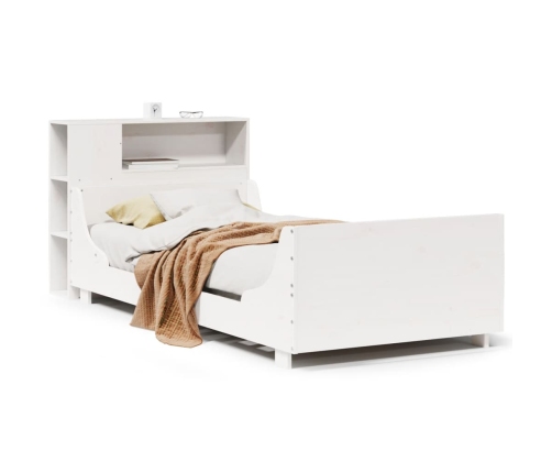 Estructura cama sin colchón madera maciza pino blanca 100x200cm