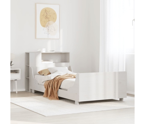 Estructura cama sin colchón madera maciza pino blanca 100x200cm
