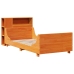 Cama sin colchón madera maciza de pino marrón cera 100x200 cm