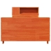 Cama sin colchón madera maciza de pino marrón cera 100x200 cm