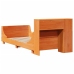 Cama sin colchón madera maciza de pino marrón cera 100x200 cm