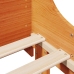 Cama sin colchón madera maciza de pino marrón cera 100x200 cm