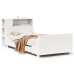 Estructura de cama sin colchón madera de pino blanca 90x200 cm