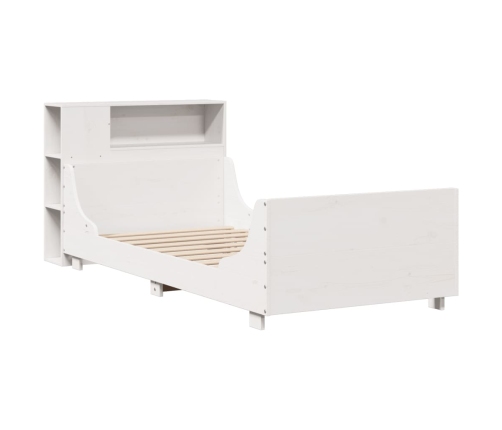 Estructura de cama sin colchón madera de pino blanca 90x200 cm