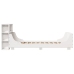 Estructura de cama sin colchón madera de pino blanca 90x200 cm