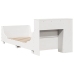 Estructura de cama sin colchón madera de pino blanca 90x200 cm
