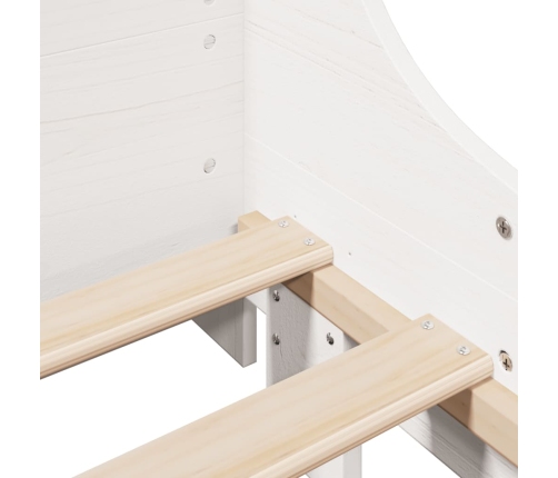 Estructura de cama sin colchón madera de pino blanca 90x200 cm
