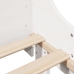Estructura de cama sin colchón madera de pino blanca 90x200 cm