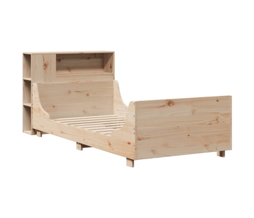 Estructura de cama sin colchón madera maciza de pino 90x190 cm