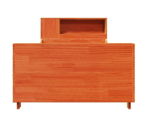 Estructura de cama sin colchón madera maciza marrón 90x190 cm