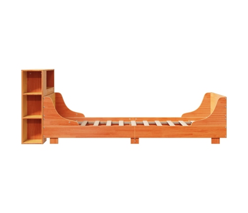 Estructura de cama sin colchón madera maciza marrón 90x190 cm