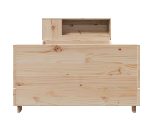 Estructura de cama sin colchón madera maciza pino 75x190 cm