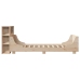 Estructura de cama sin colchón madera maciza pino 75x190 cm