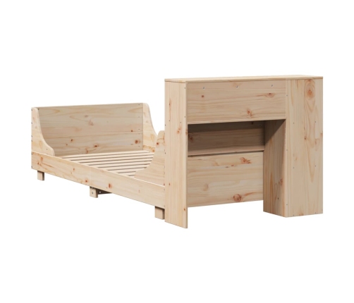 Estructura de cama sin colchón madera maciza pino 75x190 cm