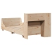 Estructura de cama sin colchón madera maciza pino 75x190 cm