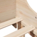 Estructura de cama sin colchón madera maciza pino 75x190 cm