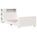 Estructura de cama sin colchón madera maciza blanca 75x190 cm