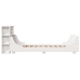 Estructura de cama sin colchón madera maciza blanca 75x190 cm
