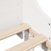 Estructura de cama sin colchón madera maciza blanca 75x190 cm