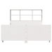 Cama con estantería sin colchón madera maciza blanca 160x200 cm