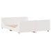 Cama con estantería sin colchón madera maciza blanca 160x200 cm
