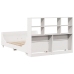 Cama con estantería sin colchón madera maciza blanca 160x200 cm