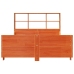 Cama con estantería sin colchón madera maciza marrón 160x200 cm