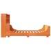 Cama con estantería sin colchón madera maciza marrón 160x200 cm