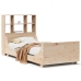 Cama con estantería sin colchón madera maciza 90x190 cm