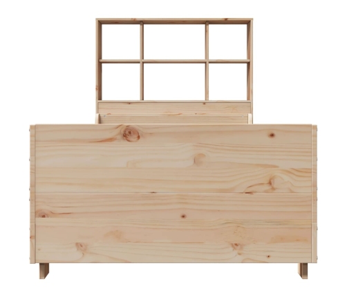 Cama con estantería sin colchón madera maciza 90x190 cm