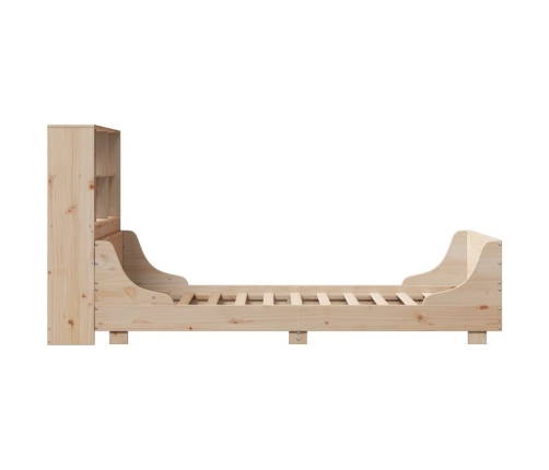 Cama con estantería sin colchón madera maciza 90x190 cm