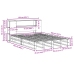 Cama con estantería sin colchón madera maciza blanca 120x200 cm