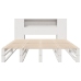 Cama con estantería sin colchón madera maciza blanca 120x200 cm