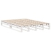Cama con estantería sin colchón madera maciza blanca 120x200 cm