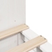 Cama con estantería sin colchón madera maciza blanca 120x200 cm