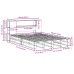 Cama con estantería sin colchón madera maciza blanca 120x190 cm