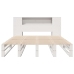 Cama con estantería sin colchón madera maciza blanca 120x190 cm