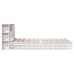 Cama con estantería sin colchón madera maciza blanca 120x190 cm